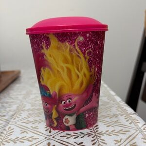 Pink Trolls Kids Cup with Lid - Pink